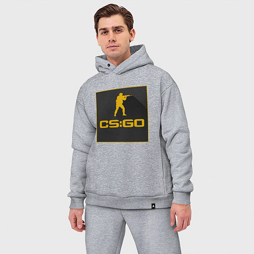 Мужской костюм оверсайз CS GO Z / Меланж – фото 3