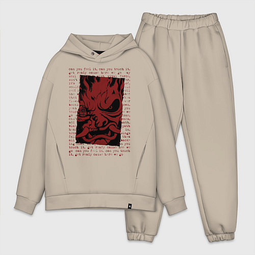 Мужской костюм оверсайз Cyberpunk 2077 SAMURAI / Миндальный – фото 1