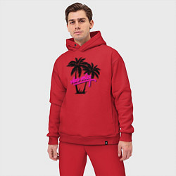 Мужской костюм оверсайз GTA Vice City, цвет: красный — фото 2