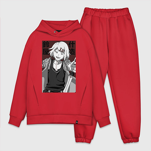 Мужской костюм оверсайз Джузо Сузуя / Красный – фото 1