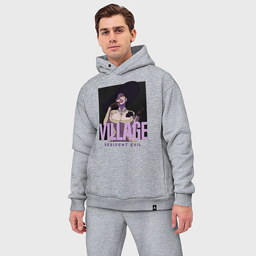 Мужской костюм оверсайз Resident evil vampire / Меланж – фото 3