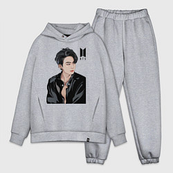 Мужской костюм оверсайз BTS, цвет: меланж