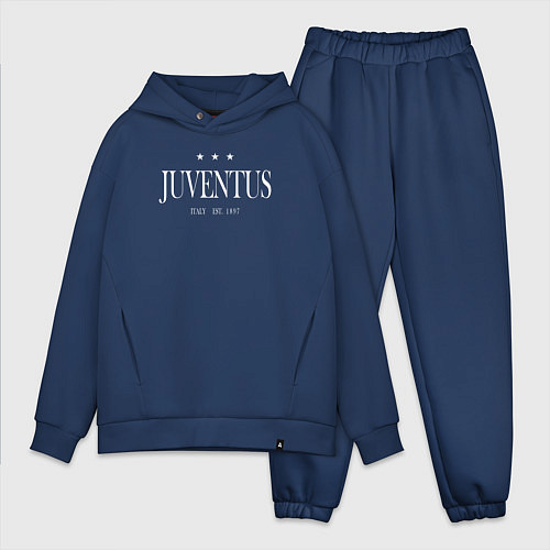 Мужской костюм оверсайз Juventus Tee est 1897 2021 / Тёмно-синий – фото 1