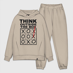 Мужской костюм оверсайз THINK OUTSIDE THE BOX, цвет: миндальный