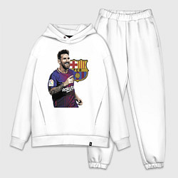 Мужской костюм оверсайз Lionel Messi Barcelona Argentina, цвет: белый