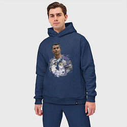 Мужской костюм оверсайз Cristiano Ronaldo Manchester United Portugal, цвет: тёмно-синий — фото 2