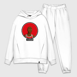 Мужской костюм оверсайз Retro Jordan, цвет: белый