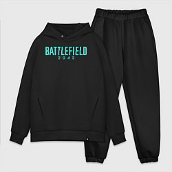 Мужской костюм оверсайз Battlefield 2042 logo, цвет: черный