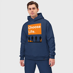 Мужской костюм оверсайз Choose Life, цвет: тёмно-синий — фото 2