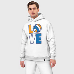 Мужской костюм оверсайз Love Volleyball, цвет: белый — фото 2