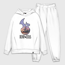 Мужской костюм оверсайз Dead Cells logo landscape, цвет: белый