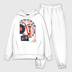 Мужской костюм оверсайз Джаз, цвет: белый