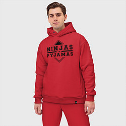 Мужской костюм оверсайз Ninjas In Pyjamas, цвет: красный — фото 2