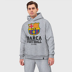Мужской костюм оверсайз Barcelona Football Club, цвет: меланж — фото 2