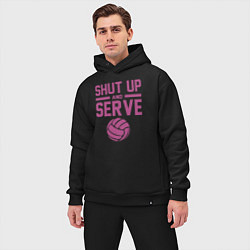 Мужской костюм оверсайз Shut Up And Serve, цвет: черный — фото 2