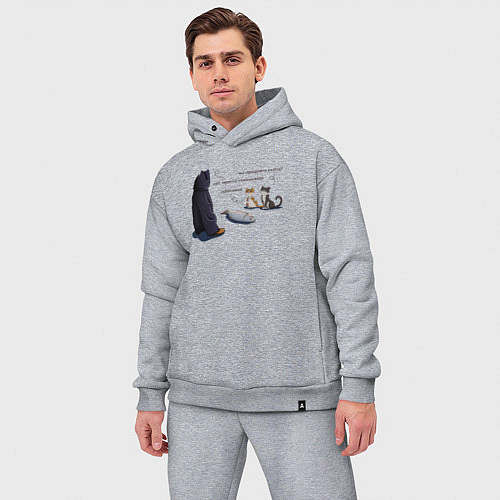 Мужской костюм оверсайз Вы продаете рыбов? / Меланж – фото 3