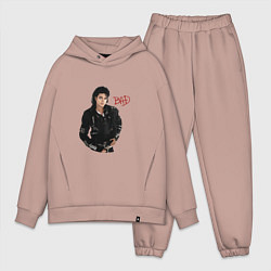 Мужской костюм оверсайз BAD Майкл Джексон, цвет: пыльно-розовый