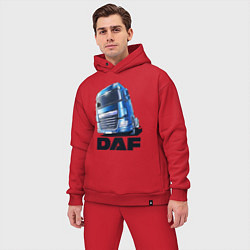 Мужской костюм оверсайз Daf Truck, цвет: красный — фото 2