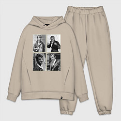 Мужской костюм оверсайз Бельмондо навсегда, цвет: миндальный