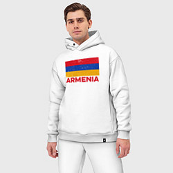 Мужской костюм оверсайз Armenia Flag, цвет: белый — фото 2