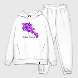 Мужской костюм оверсайз Армения Armenia, цвет: белый