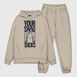 Мужской костюм оверсайз Человечек с высунутым языком