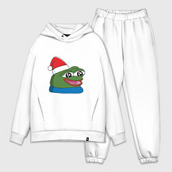 Мужской костюм оверсайз Pepe, pepe happy, Пепе хеппи, pepe happy new year, цвет: белый