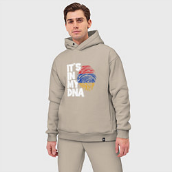 Мужской костюм оверсайз ДНК - Армения, цвет: миндальный — фото 2