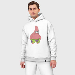 Мужской костюм оверсайз Evil patrick, злой патрик, цвет: белый — фото 2