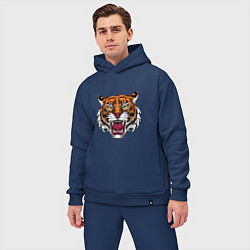 Мужской костюм оверсайз Style - Tiger, цвет: тёмно-синий — фото 2