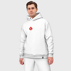 Мужской костюм оверсайз PokerStars логотип, цвет: белый — фото 2