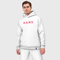 Мужской костюм оверсайз 30 Seconds To Mars, logo, цвет: белый — фото 2