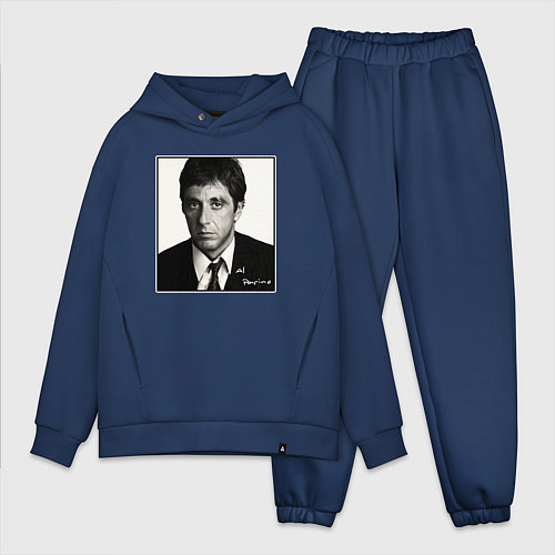 Мужской костюм оверсайз Аль Пачино Al Pacino / Тёмно-синий – фото 1