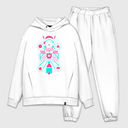 Мужской костюм оверсайз Новогодняя игра в кальмара, цвет: белый