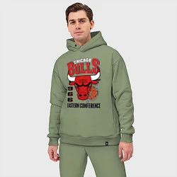 Мужской костюм оверсайз Chicago Bulls NBA, цвет: авокадо — фото 2