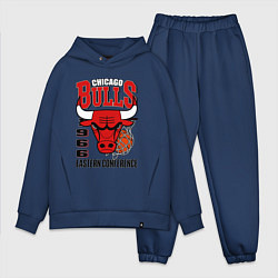 Мужской костюм оверсайз Chicago Bulls NBA, цвет: тёмно-синий