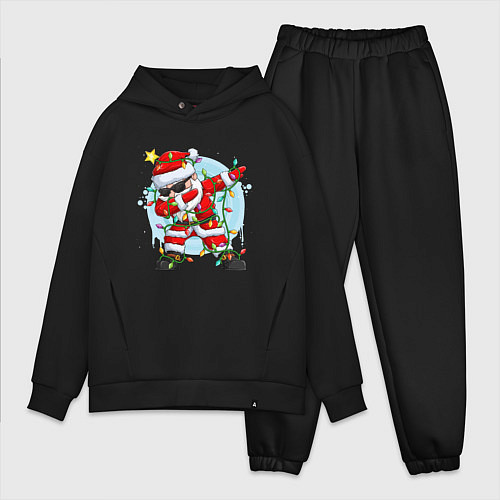 Мужской костюм оверсайз DAB SANTA CLAUS В ГЕРЛЯНДЕ / Черный – фото 1
