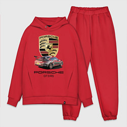 Мужской костюм оверсайз Porsche GT 3 RS Motorsport, цвет: красный