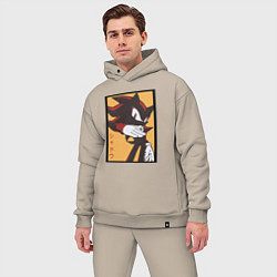 Мужской костюм оверсайз Ёж Шэдоу 006, цвет: миндальный — фото 2