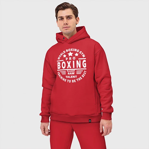 Мужской костюм оверсайз PRO BOXING / Красный – фото 3