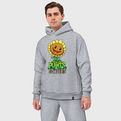 Мужской костюм оверсайз Plants vs Zombies Подсолнух, цвет: меланж — фото 2