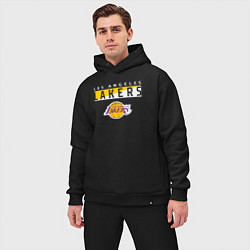 Мужской костюм оверсайз LA LAKERS NBA ЛЕЙКЕРС НБА, цвет: черный — фото 2