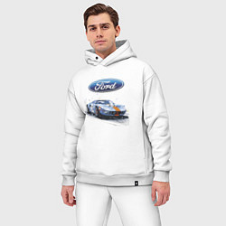 Мужской костюм оверсайз Ford Motorsport, цвет: белый — фото 2
