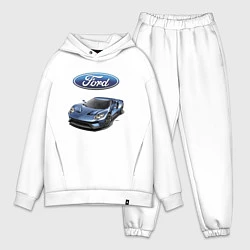 Мужской костюм оверсайз Ford - legendary racing team!, цвет: белый