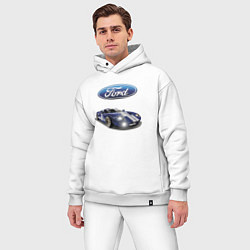 Мужской костюм оверсайз Ford Racing team, цвет: белый — фото 2