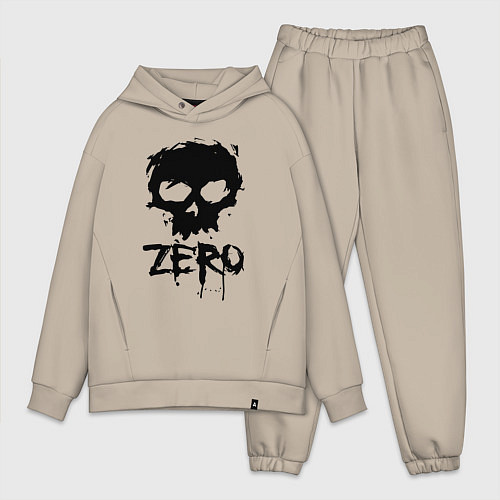 Мужской костюм оверсайз Zero skull / Миндальный – фото 1