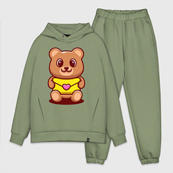 Мужской костюм оверсайз Bear & Heart