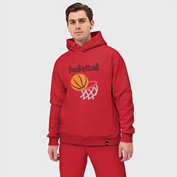 Мужской костюм оверсайз Game Basketball, цвет: красный — фото 2