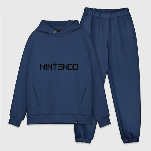 Мужской костюм оверсайз Nintendo / Тёмно-синий – фото 1
