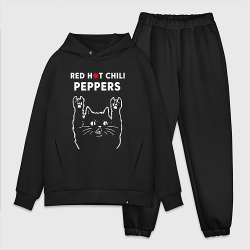 Мужской костюм оверсайз Red Hot Chili Peppers Рок кот / Черный – фото 1